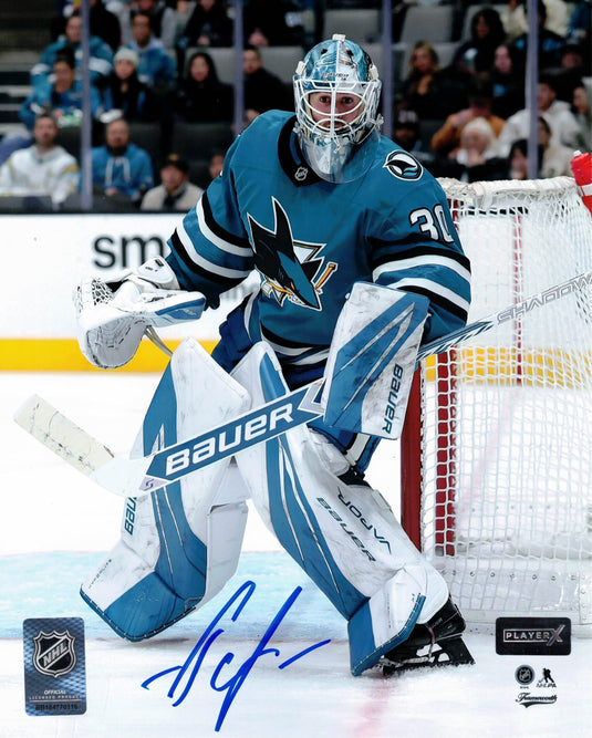 Yaroslav Askarov Autographed San Jose Sharks Home 8x10 Photo