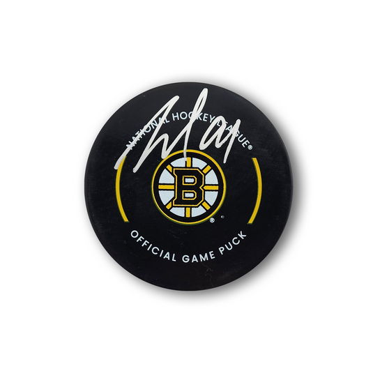 Nikita Zadorov Autographed Boston Bruins Official Hockey Puck