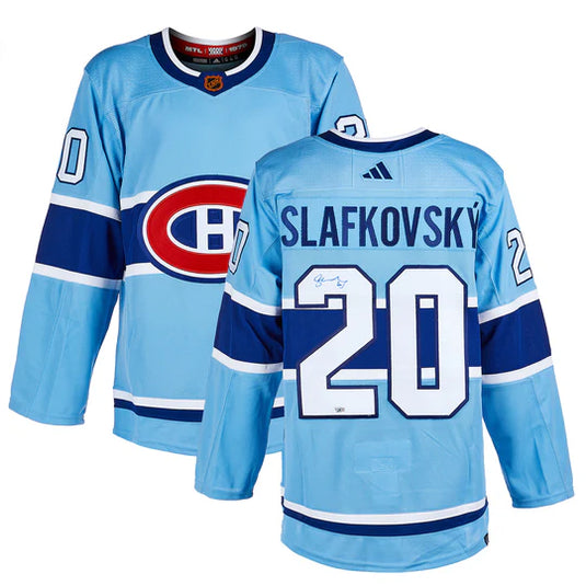 Juraj Slafkovsky Signed Montreal Canadiens Reverse Retro 2.0 adidas Jersey