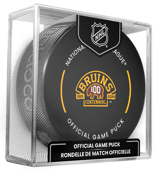 Boston Bruins 100th Anniversary Official Game Puck