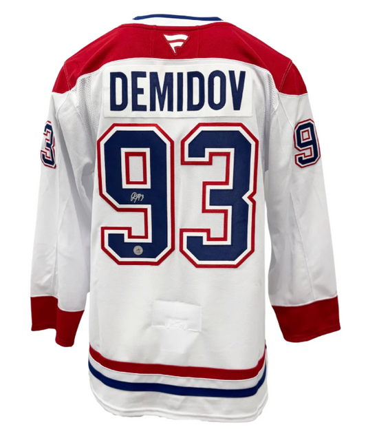 Ivan Demidov Signed Montreal Canadiens White Fanatics Premium Jersey