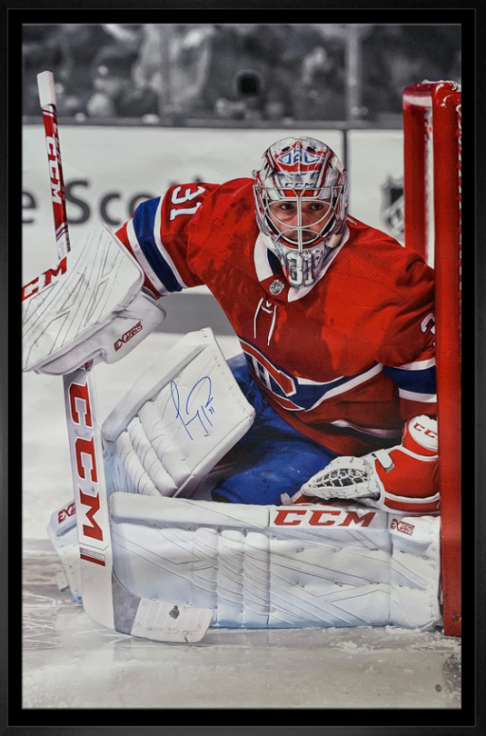 Carey Price Signed Framed 36x54 Montreal Canadiens Red Action Gallery Edition Canvas