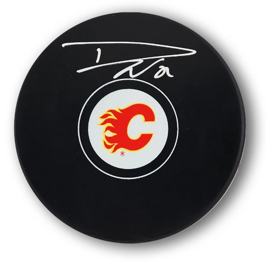 Dustin Wolf Autographed Calgary Flames Hockey Puck