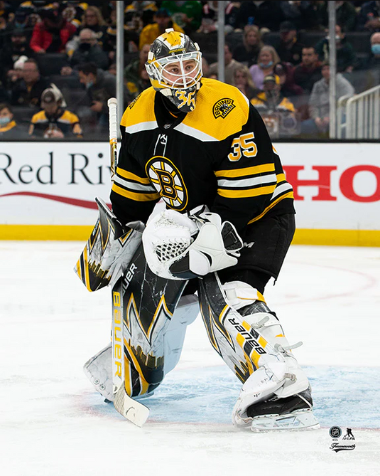 Pre-Order - Linus Ullmark Autographed Boston Bruins Home 8x10 Photo