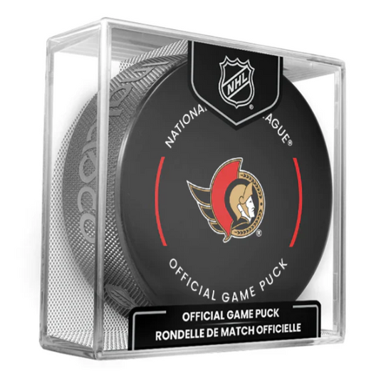 Pre-Order - Linus Ullmark Autographed Ottawa Senators Official Hockey Puck