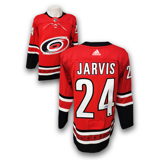 Seth Jarvis Autographed Carolina Hurricanes Home Adidas Jersey