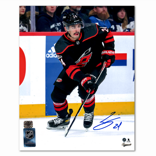 Seth Jarvis Autographed Carolina Hurricanes Home 8x10 Photo