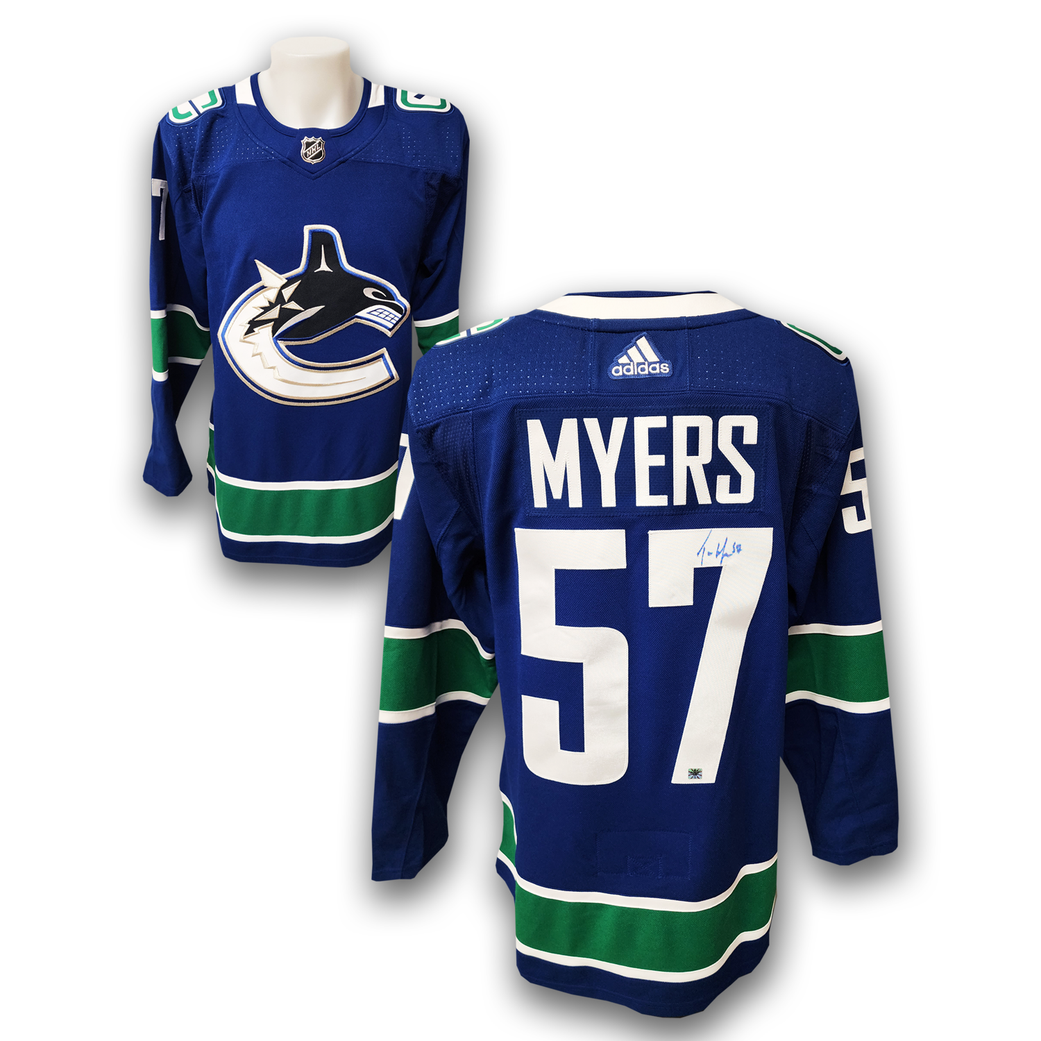 Tyler Myers Autographed Vancouver Canucks Home Adidas Jersey
