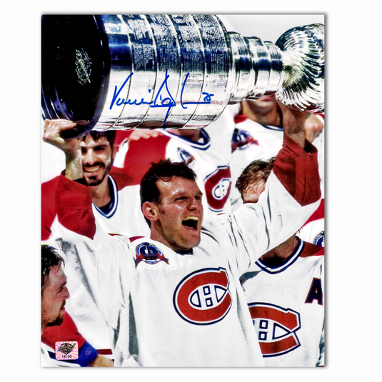 Vincent Damphousse Autographed Montreal Canadiens Stanley Cup 8x10 Photo
