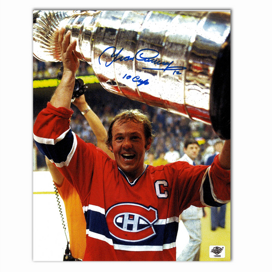 Yvan Cournoyer Autographed Montreal Canadiens Stanley Cup 8x10 Photo