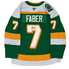 Brock Faber Autographed Minnesota Wild Alternate Fanatics Premium Jersey