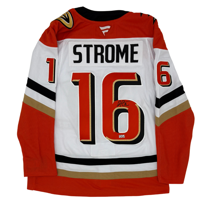 Ryan Strome Autographed Anaheim Ducks Away Fanatics Premium Jersey