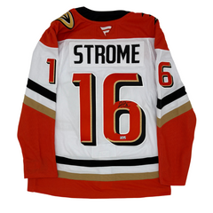 Ryan Strome Autographed Anaheim Ducks Away Fanatics Premium Jersey