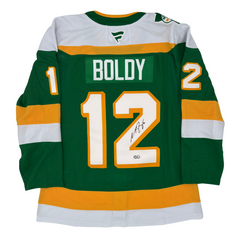 Matt Boldy Autographed Minnesota Wild Alternate Fanatics Premium Jersey