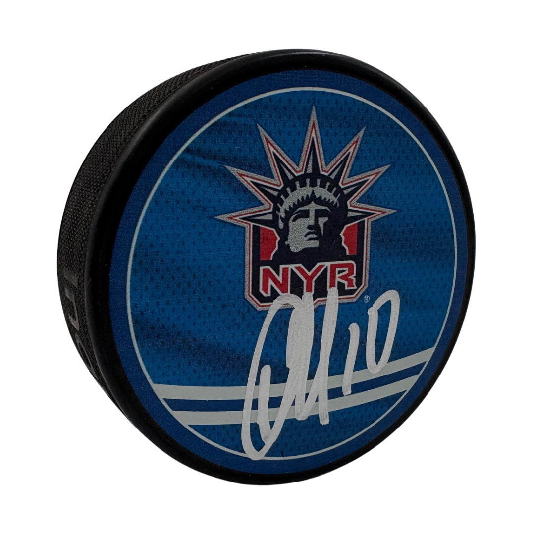 Artemi Panarin New York Rangers Reverse Retro Autographed Hockey Puck