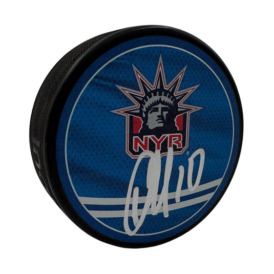 Artemi Panarin New York Rangers Reverse Retro Autographed Hockey Puck