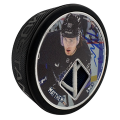 Matthew Knies Authentic Game-Worn Jersey Puck #/20