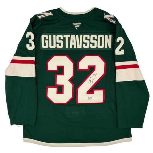 Filip Gustavsson Autographed Minnesota Wild Home Fanatics Premium Jersey