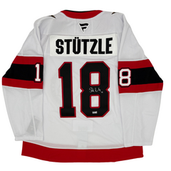 Tim Stutzle Autographed Ottawa Senators Away Fanatics Premium Jersey