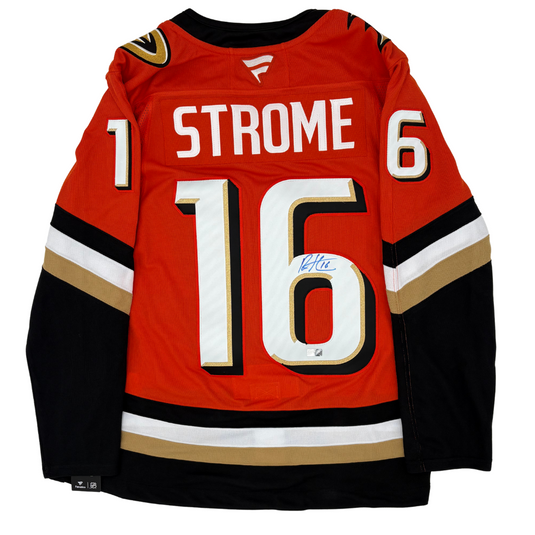 Ryan Strome Autographed Anaheim Ducks Home Fanatics Premium Jersey