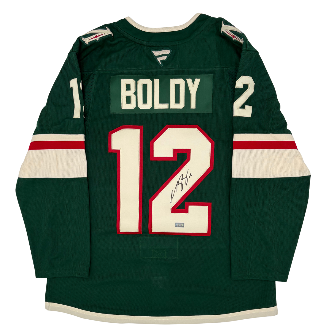 Matt Boldy Autographed Minnesota Wild Home Fanatics Premium Jersey