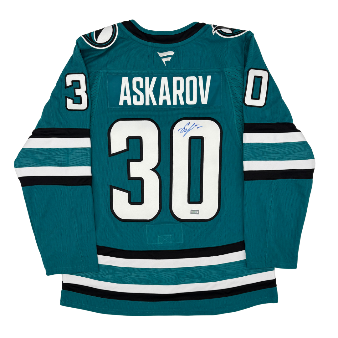 Yaroslav Askarov Autographed San Jose Sharks Home Fanatics Premium Jersey