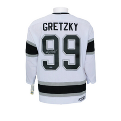 Wayne Gretzky Autographed Los Angeles Kings White Vintage CCM Jersey