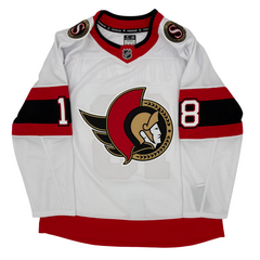 Tim Stutzle Autographed Ottawa Senators Away Fanatics Premium Jersey