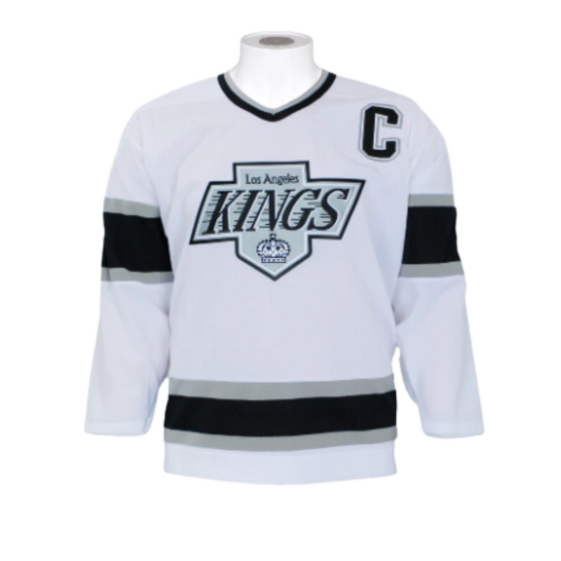Load image into Gallery viewer, Wayne Gretzky Autographed Los Angeles Kings White Vintage CCM Jersey
