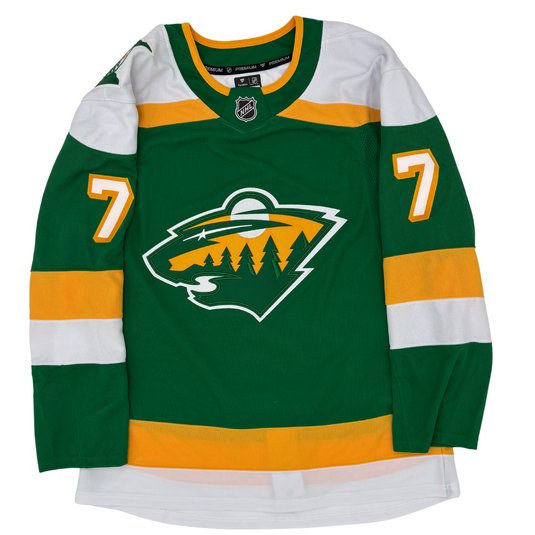Brock Faber Autographed Minnesota Wild Alternate Fanatics Premium Jersey