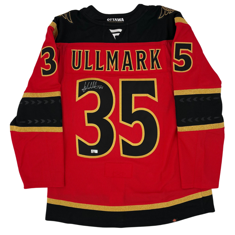 Load image into Gallery viewer, Linus Ullmark Autographed Ottawa Senators Alternate Fanatics Premium Jersey
