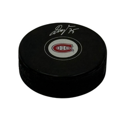 Jakub Dobes Autographed Montreal Canadiens Hockey Puck