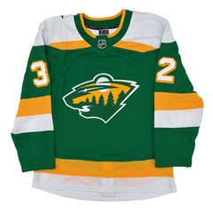 Filip Gustavsson Autographed Minnesota Wild Alternate Fanatics Premium Jersey