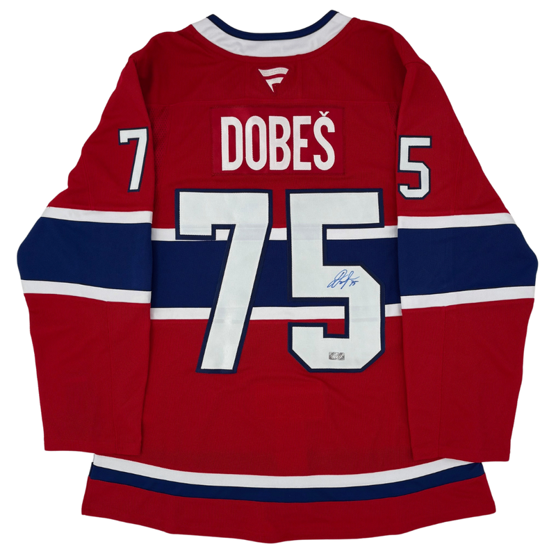 Load image into Gallery viewer, Jakub Dobes Autographed Montreal Canadiens Fanatics Premium Home Jersey
