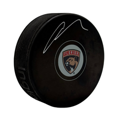 Carter Verhaeghe Autographed Florida Panthers Hockey Puck