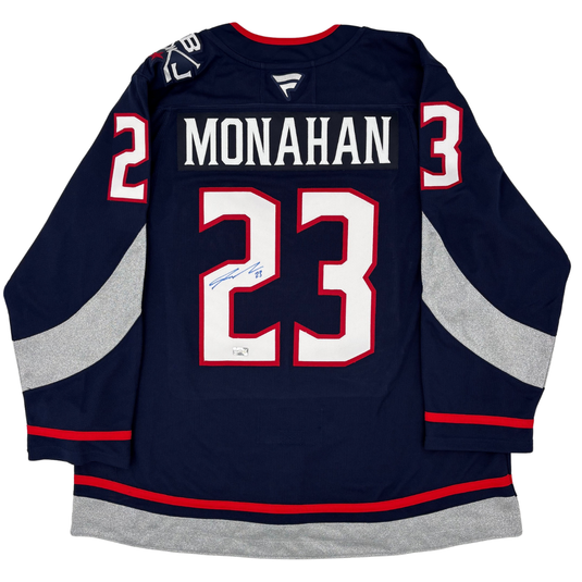 Sean Monahan Autographed Columbus Blue Jackets 2025 Stadium Series Fanatics Premium Jersey