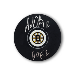 Adam Oates Autographed Boston Bruins Hockey Puck HOF 12