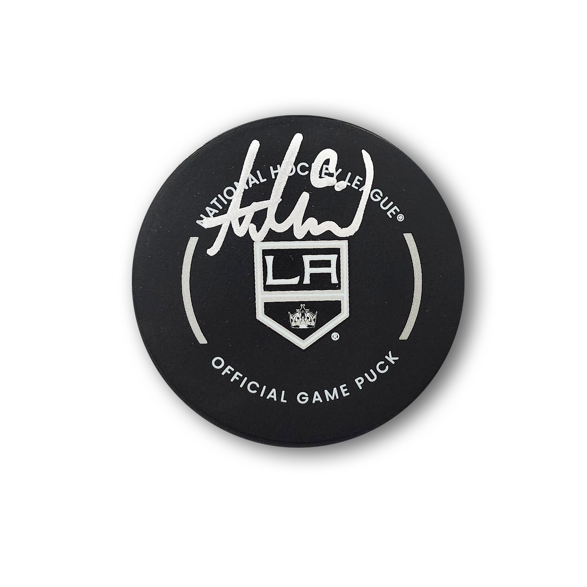 Adrian Kempe Autographed Los Angeles Kings Official Hockey Puck