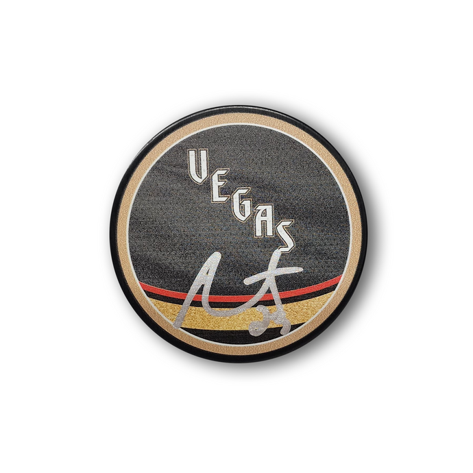 Alec Martinez Autographed Vegas Golden Knights Reverse Retro Hockey Puck