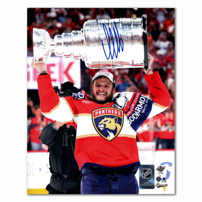 Aleksander Barkov Autographed Florida Panthers 2024 Stanley Cup 8x10 Photo