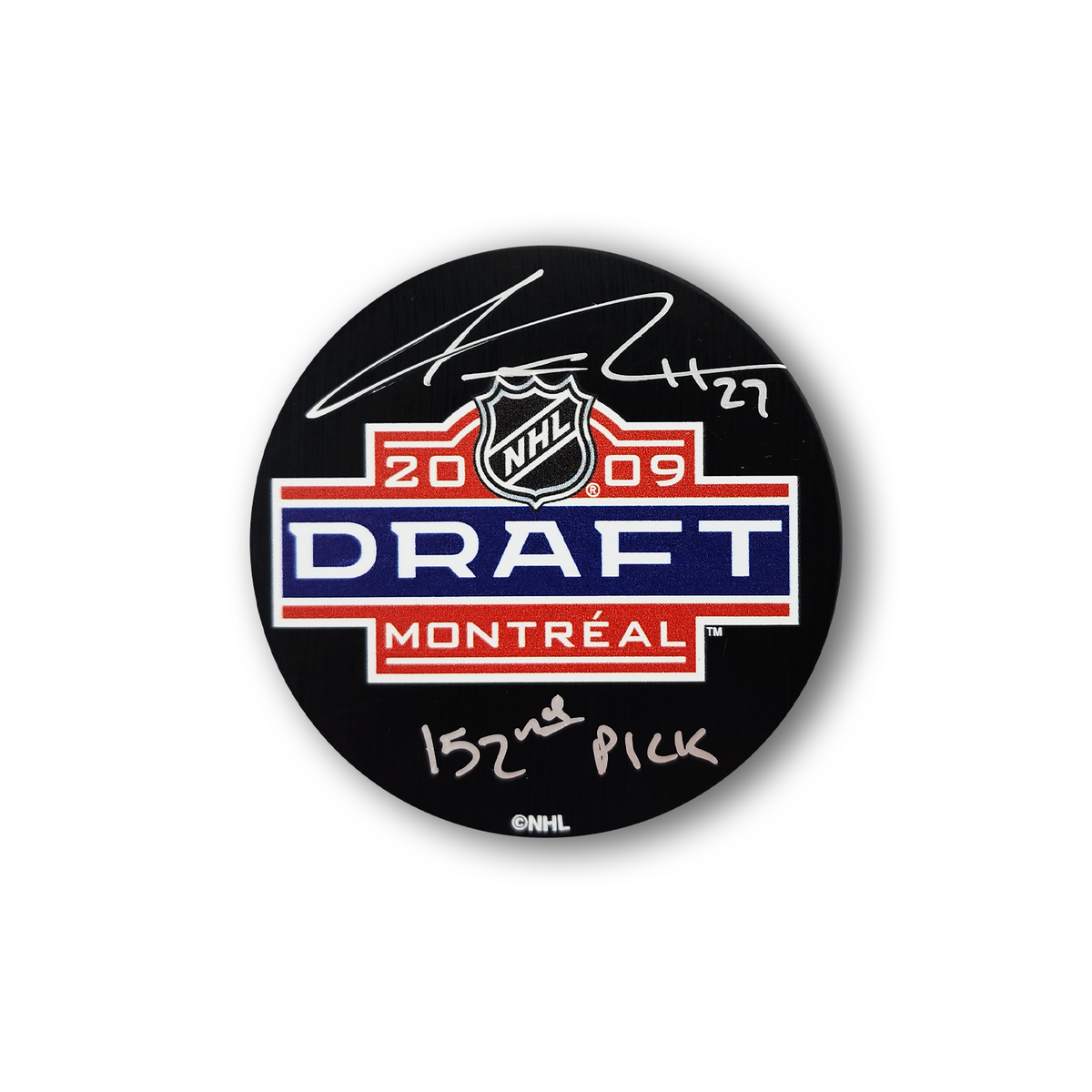 Anders Lee Autographed 2009 NHL Draft Hockey Puck Inscribed 152nd Pick