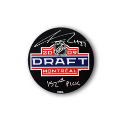 Anders Lee Autographed 2009 NHL Draft Hockey Puck Inscribed 152nd Pick