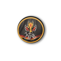 Andrei Kuzmenko Autographed Calgary Flames Reverse Retro Hockey Puck