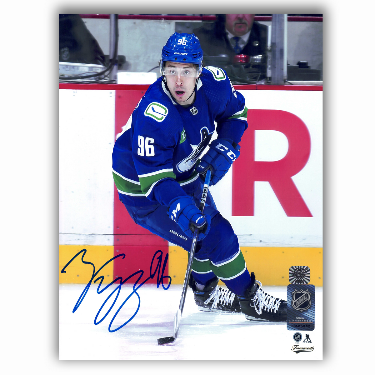 Andrei Kuzmenko Vancouver Canucks Autographed Home 8x10 Photo