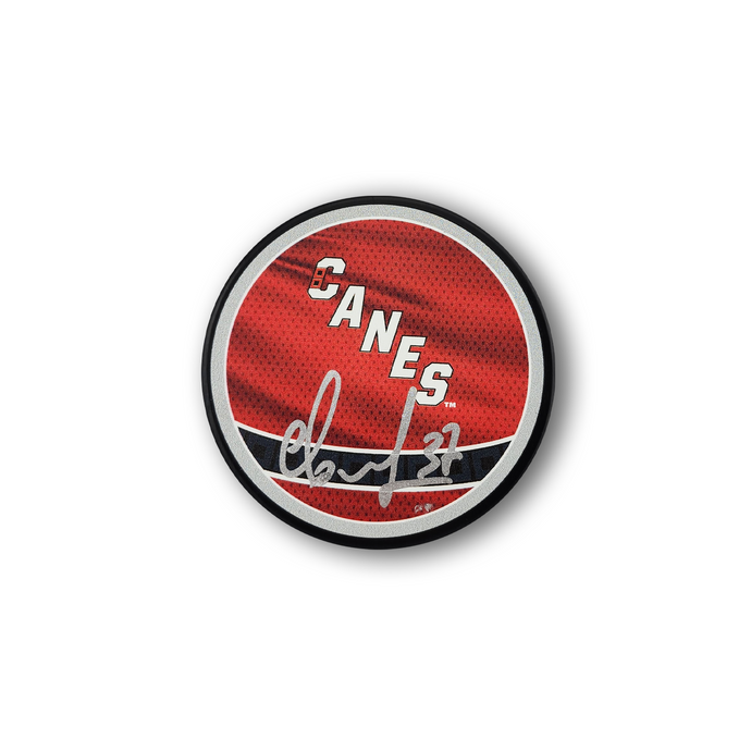 Andrei Svechnikov Autographed Carolina Hurricanes Reverse Retro Hockey Puck