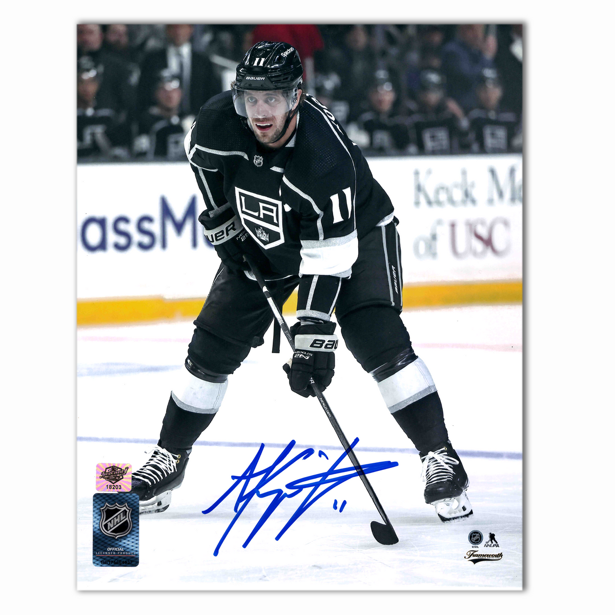Anze Kopitar Autographed Los Angeles Kings Home Photo 8x10