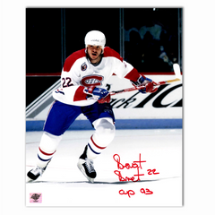 Benoit Brunet Autographed Montreal Canadiens Away 8x10 Photo