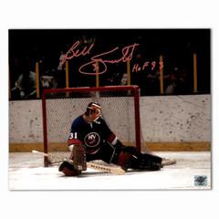 Billy Smith Autographed New York Islanders 8x10 Photo (Orange)
