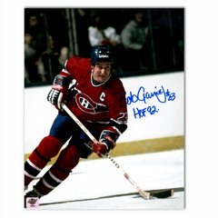 Bob Gainey Autographed Montreal Canadiens Home 8x10 Photo (Close Up Skating)