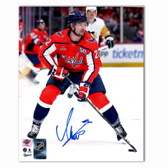Brandon Duhaime Autographed Washington Capitals Home 8x10 Photo